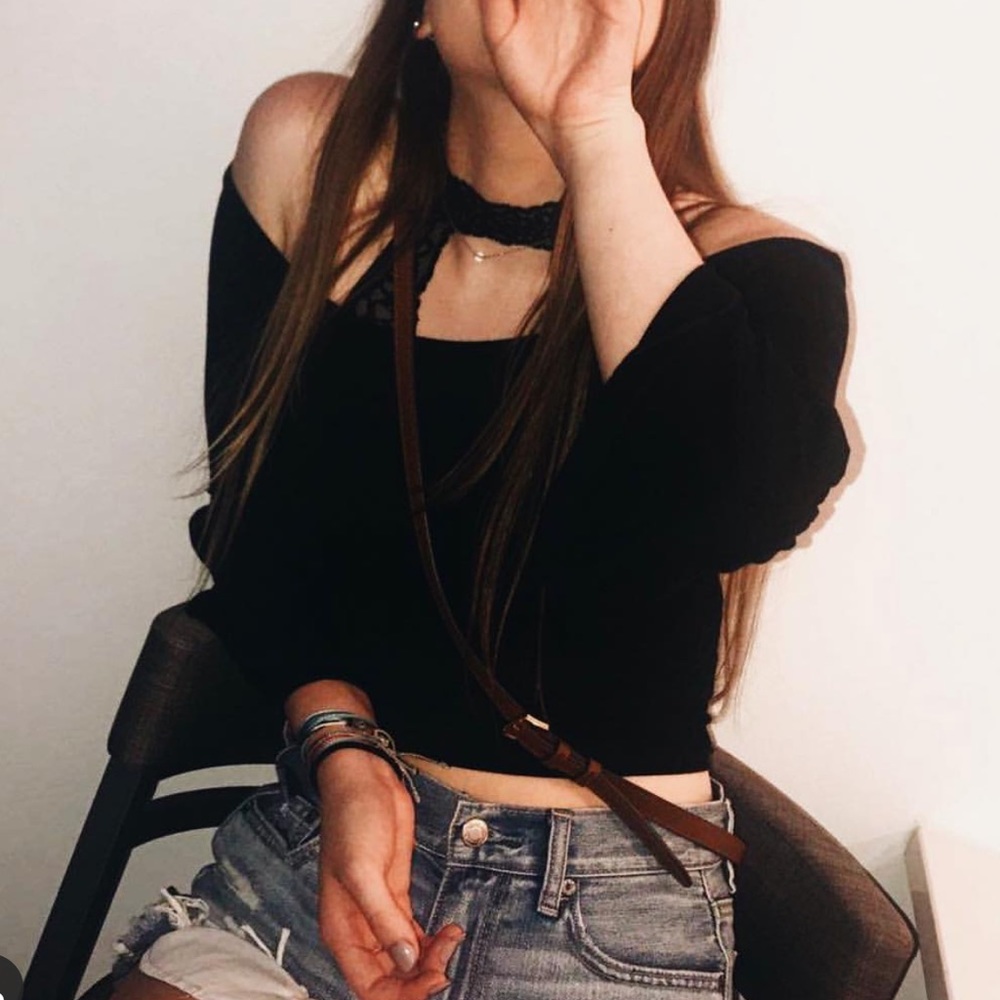 black off the shoulder top